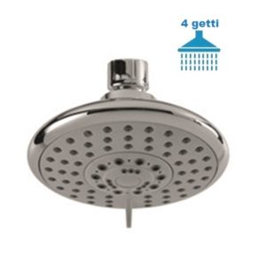 SOFFIONE MEGAN 4 GETTI &Oslash;120 mm ABS CROMATO