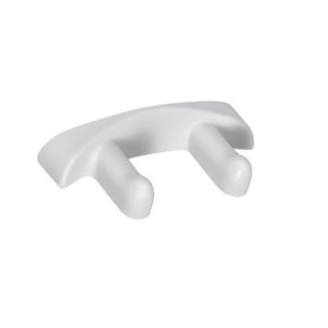 APPENDIABITI DOPPIO SERIE "VELA" BIANCO 16x7cm.