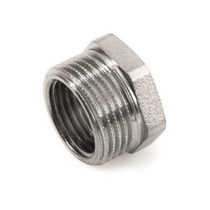 RIDUZ. ESAG. M1/2" x F3/8" OTTONE CROMATO