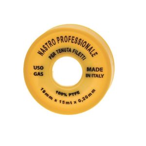 P.T.F.E. 19mm x 15mt x sp0,200 X GAS -GIALLO GRANDE-
