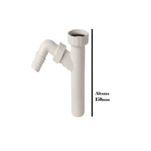 TUBO PP 1"1/2X40 C/RACCORDO C/ATTACCO LAVATRICE