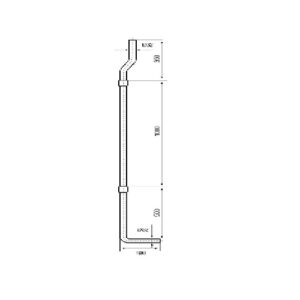 TUBO &Oslash;32 1850-180 FISSO PER CASSETTA ALTA POSIZIONE
