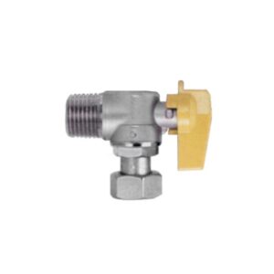 RUB. GAS attacco M uscita F C/GIRELLO 1/2" A 90&deg;