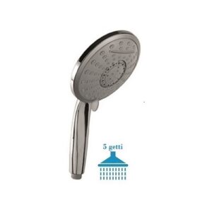 DOCCIA CASCATA 5 GETTI CROMATA C/CAVALIERE