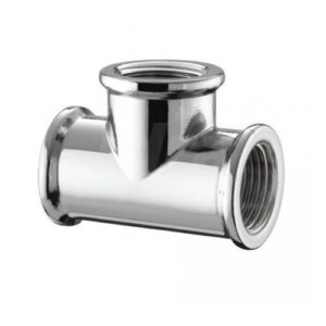 RACC. TEE F 1/2" OTTONE CROMATO