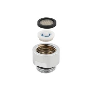 RACC.LIMITATORE DI PORTATA PER DOCCIA DA 6 lt/min IN OTTONE CROMATO D.27 CON O-RING BLISTER