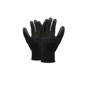 GUANTO RIVESTITO IN PU NERO 9"-25 gr.TRASPIRANTE