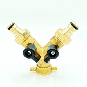 RUBIN.3VIE + 2 VALVOLE SFERA + INNESTO RAPIDO OTTONE GIALLO 3/4