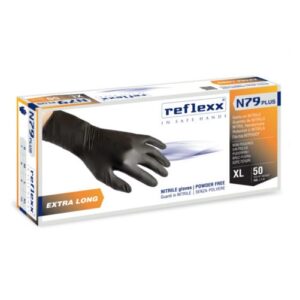 GUANTO NITRILE SP NERO TAGLIA L 7,7 gr cf 50 pz