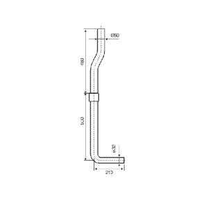 TUBO &Oslash;50/32 h.980/400 SCOMPONIBILE PROLUNGATO