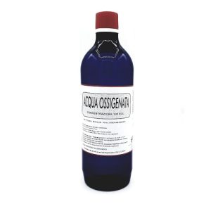 ACQUA 1 lt OSSIGENATA 130 Vol. Esente ADR per quantit&agrave; limitate. UN 2014 perossido idrogeno CL.5,1,8,II (E)