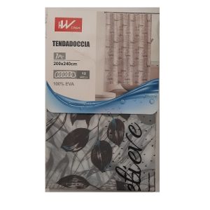 240x200 TENDA DOCCIA PVC SCRITTE