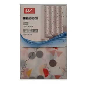 180x200 TENDA DOCCIA PVC CORIANDOLI