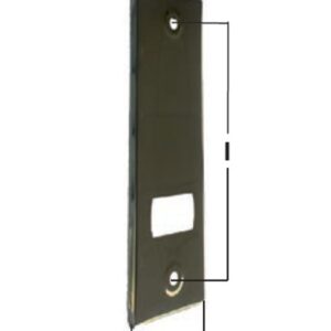 PLACCA ACCIAIO  INOX TIPO "E" I.165mm L.54mm