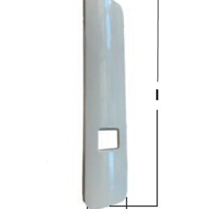PLACCA IN PVC BIANCO X AVVOLGITORE INTERNO ENTRASSE UNIV. BLOCC.CLIP L.60mm