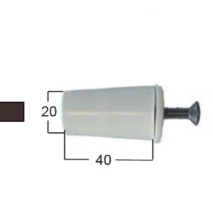 TAPPO CONICO 40mm MARRONE