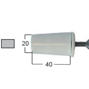 TAPPO CONICO 40mm GRIGIO