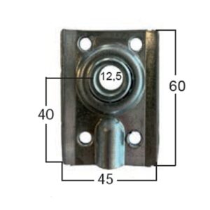 CUSCINETTO FEMMINA UNIV.12,5mm FERRO ZINCATO