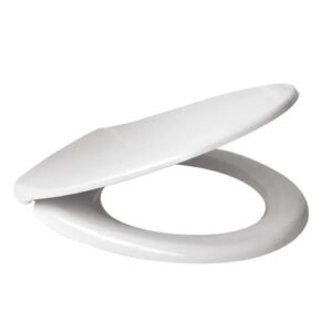 SEDILE WC "NAPOLI" UNIVERSALE TERMOIDURENTE BIANCO 1,8 kg.CERNIERE ACCIAIO